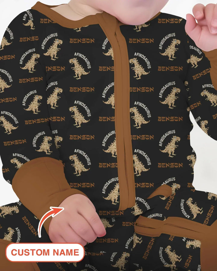 Custom Name Afikosaurus Bamboo Convertible Zippy