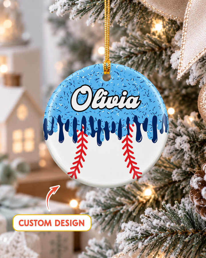 Icecream Drip Scale Ceramic Ornament