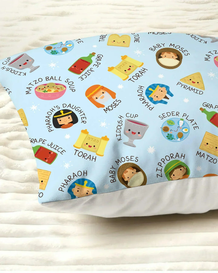 Cute Passover Characters Bamboo Pillow Case