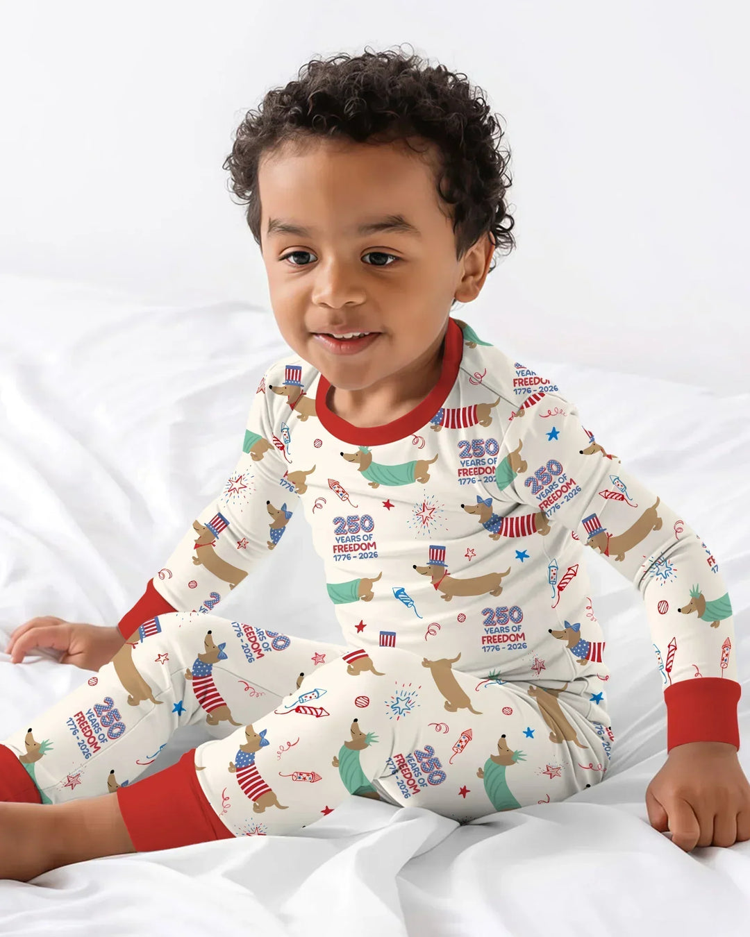 250 Years Of Freedom Bamboo Two Piece Long Sleeve Pajama Set