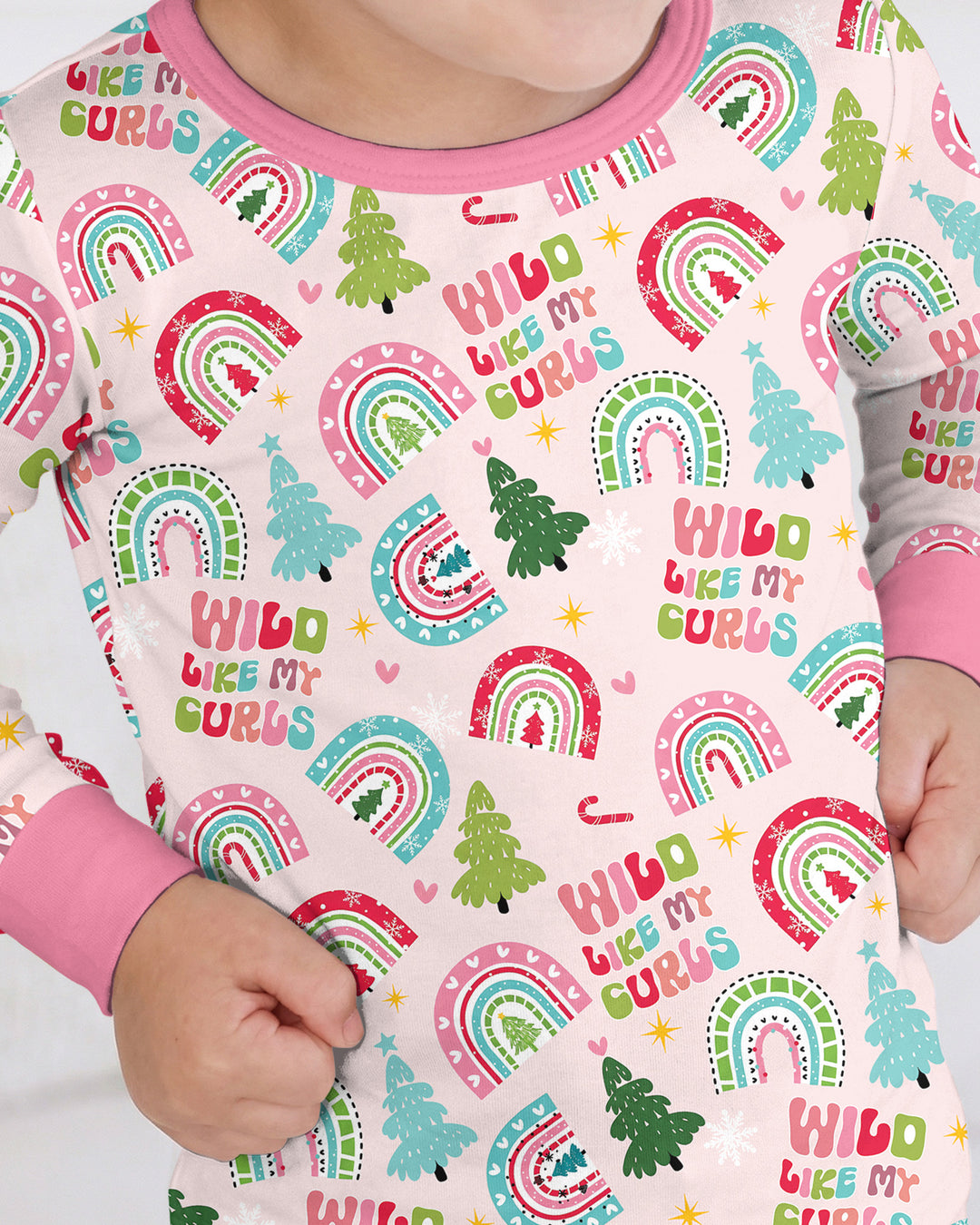 Wild Like My Curls Bamboo Two Piece Long Sleeve Pajama Set