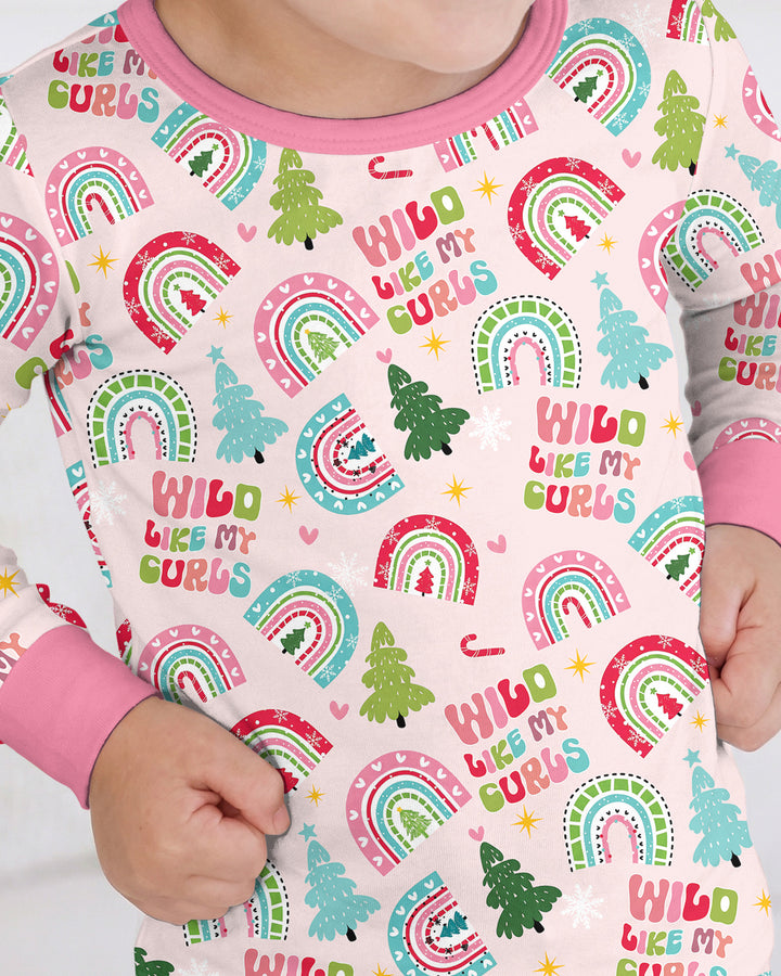 Wild Like My Curls Bamboo Two Piece Long Sleeve Pajama Set