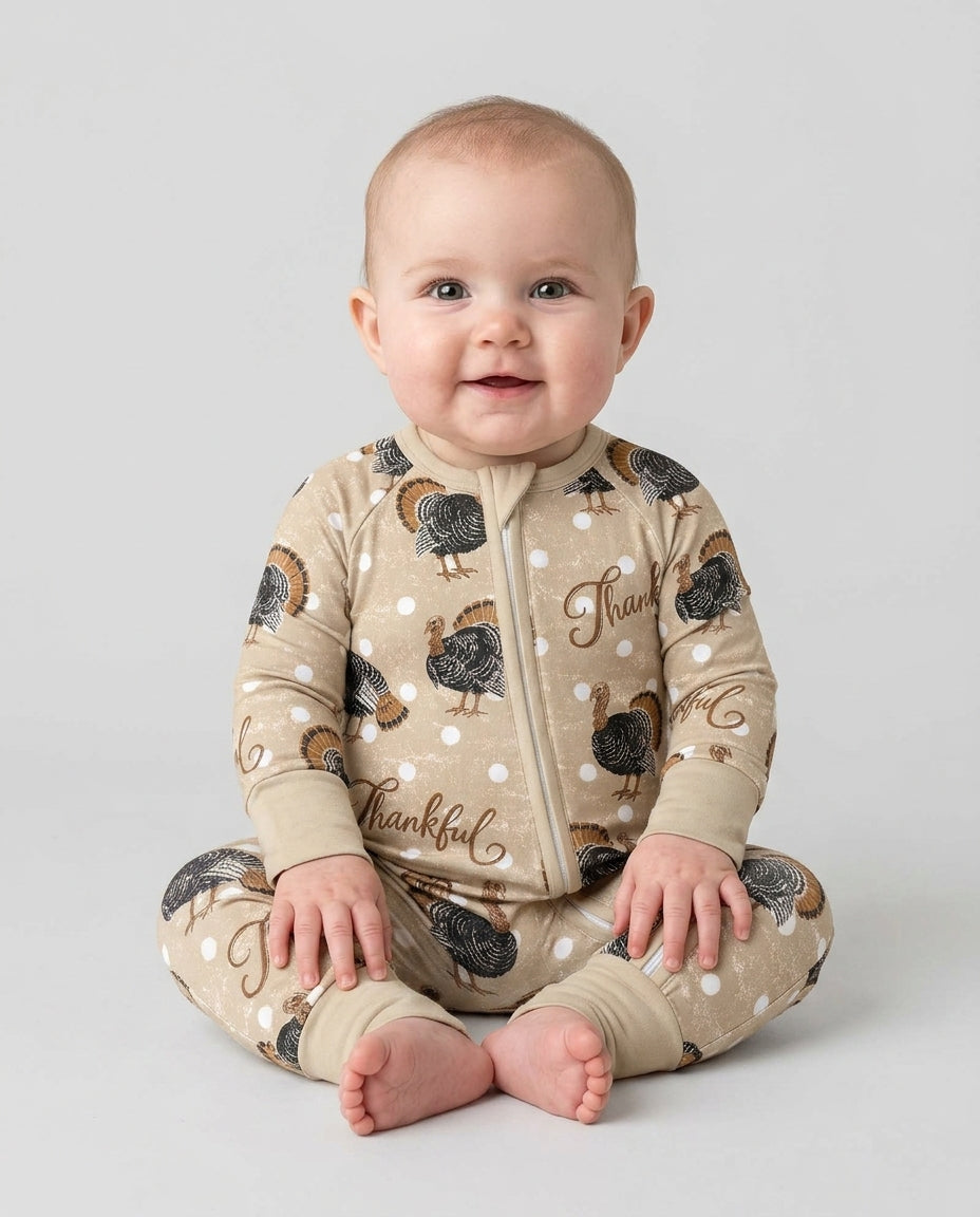 Turkey Thankful Bamboo Convertible Zippy