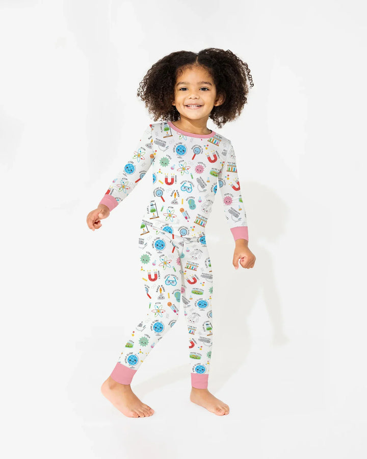 Science Fun Family Matching Bamboo Two Piece Long Sleeve Pajama Set