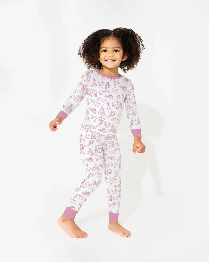 Psalm 23 Sketch Bamboo Two Piece Long Sleeve Pajama Set
