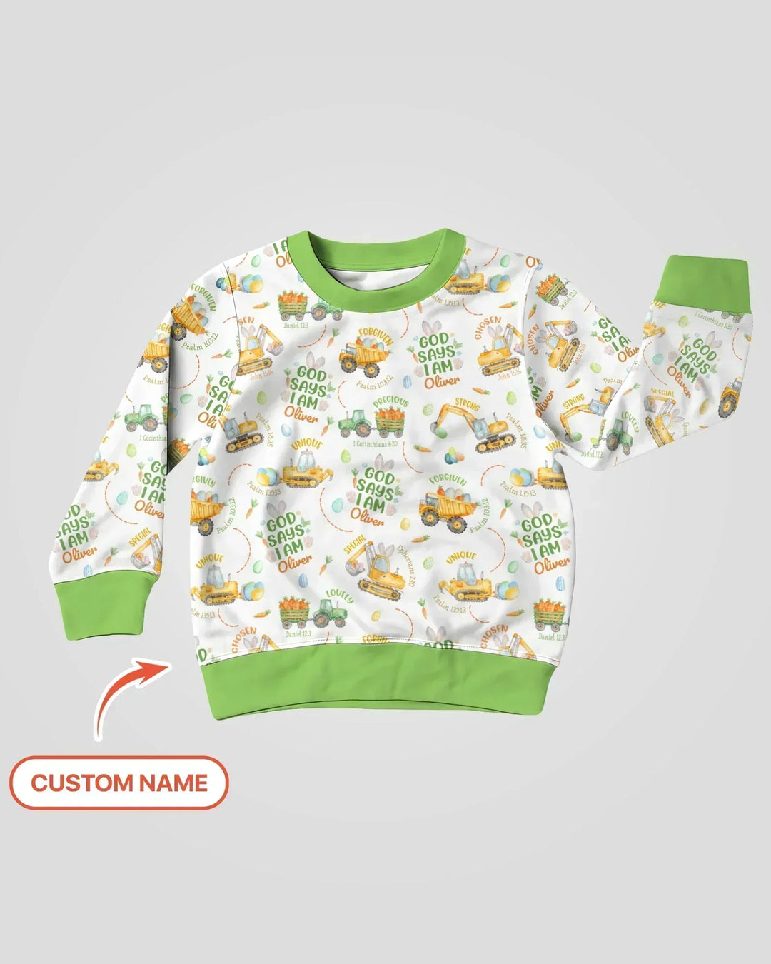 Happy Easter God Says I Am Custom Name Bamboo Crewneck Sweatshirt