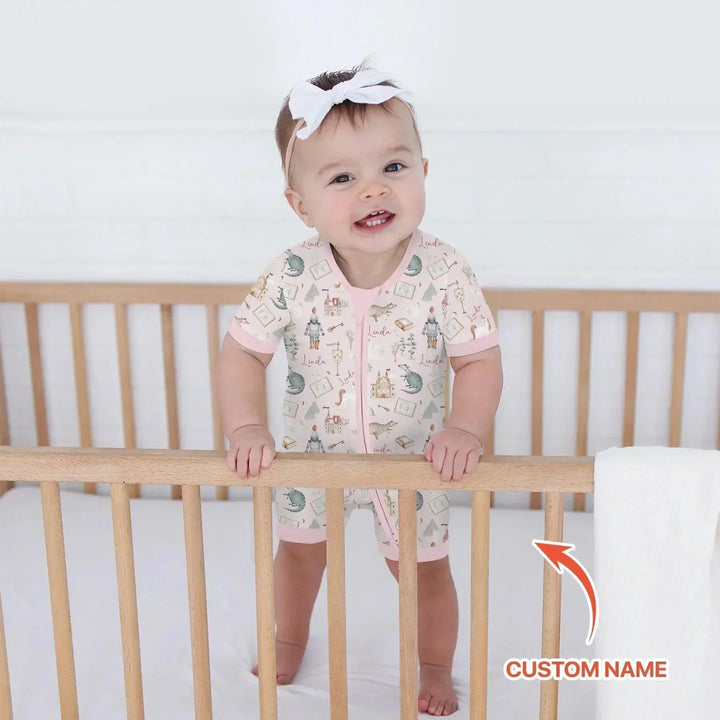Adventure Dreams Custom Name Bamboo Shorty Zippy