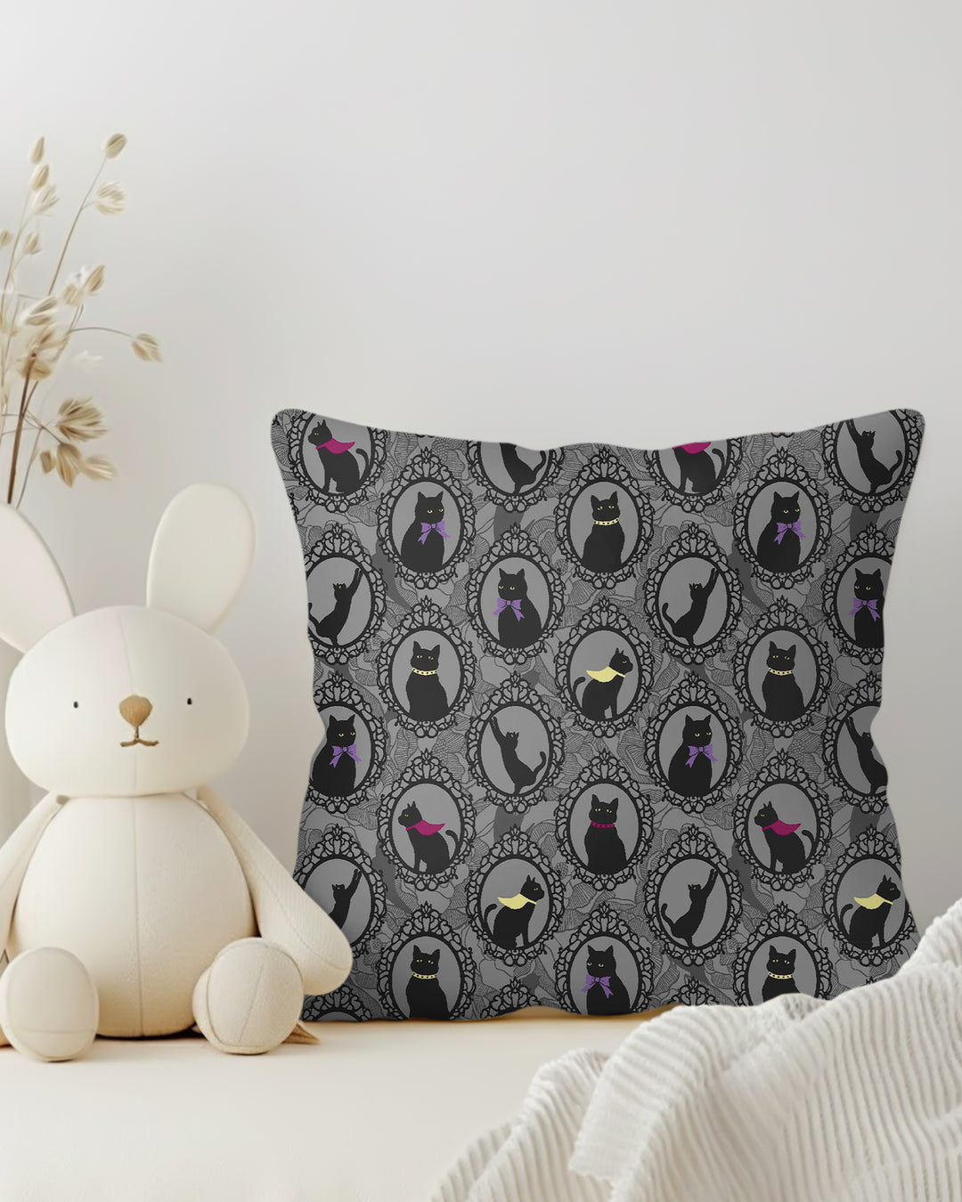 Midnight Cat Parade Bamboo Pillow Case