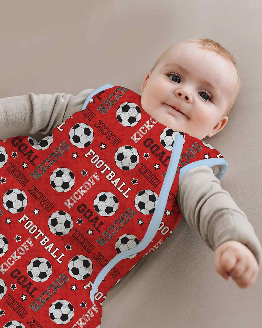 Red Soccer Ball Bamboo Sleep Bag