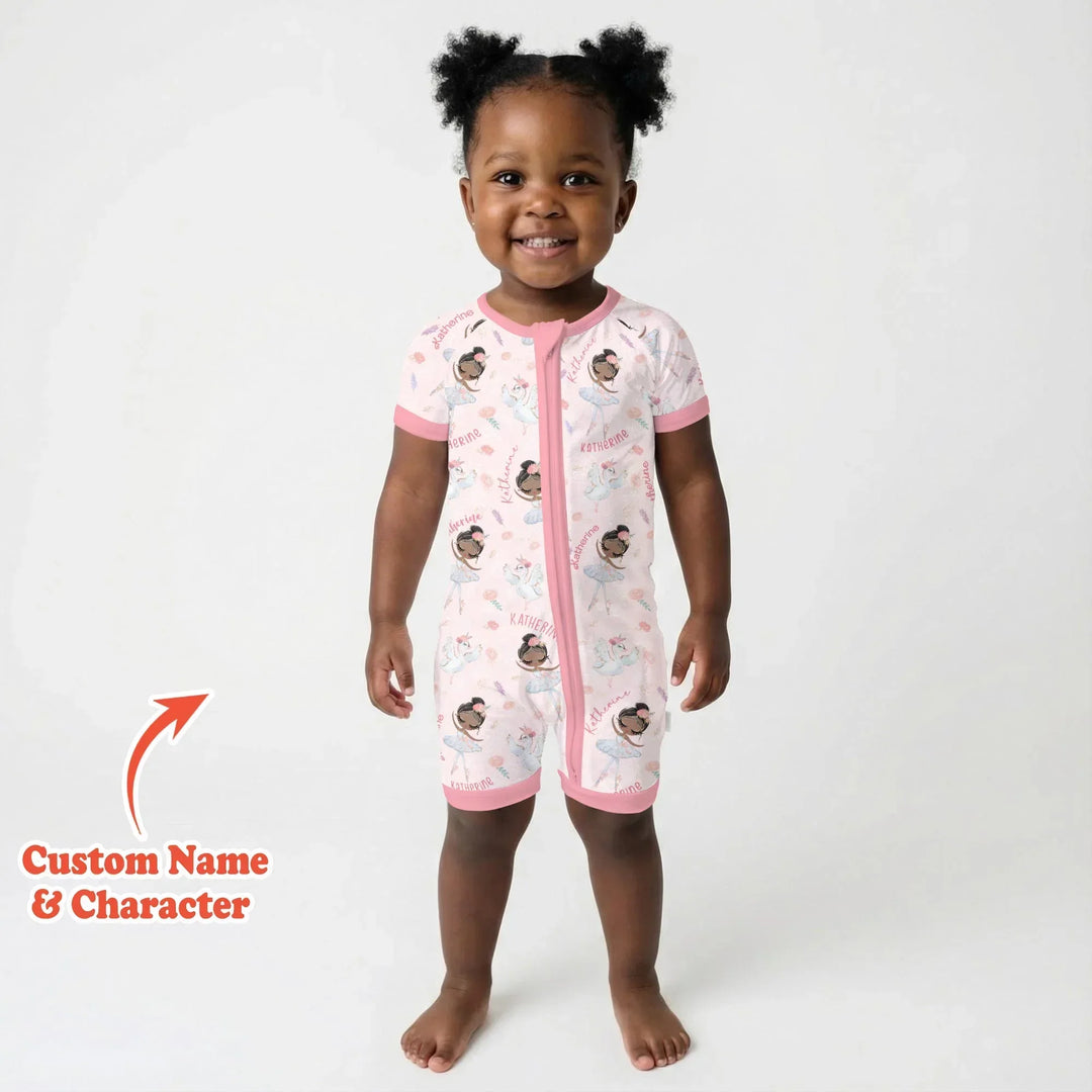 Custom Name Ballerina Doll Bamboo Shorty Zippy