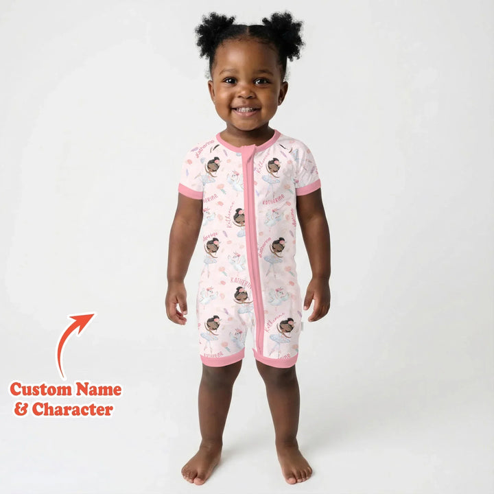 Custom Name Ballerina Doll Bamboo Shorty Zippy