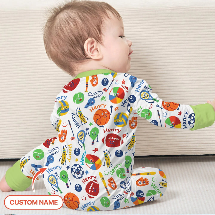 Play Ball Custom Name Bamboo Convertible Zippy