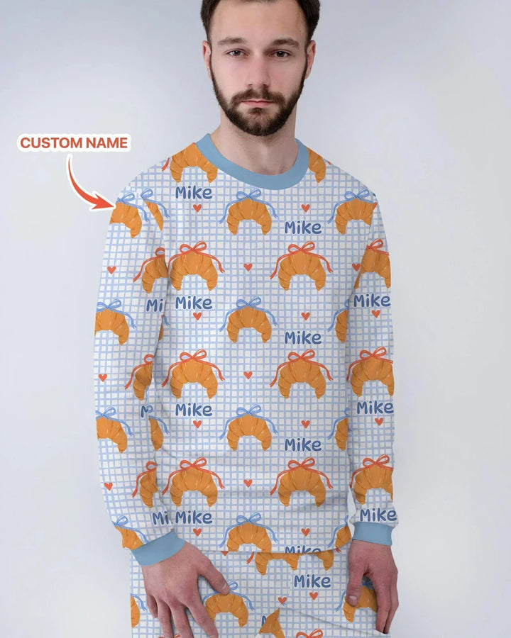 Breakfast Love Family Matching Bamboo Men's Pajama Set