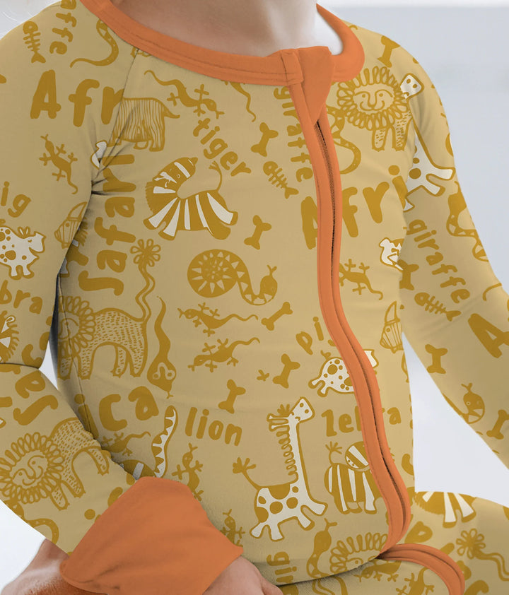 Handdrawn African Animals Bamboo Convertible Zippy