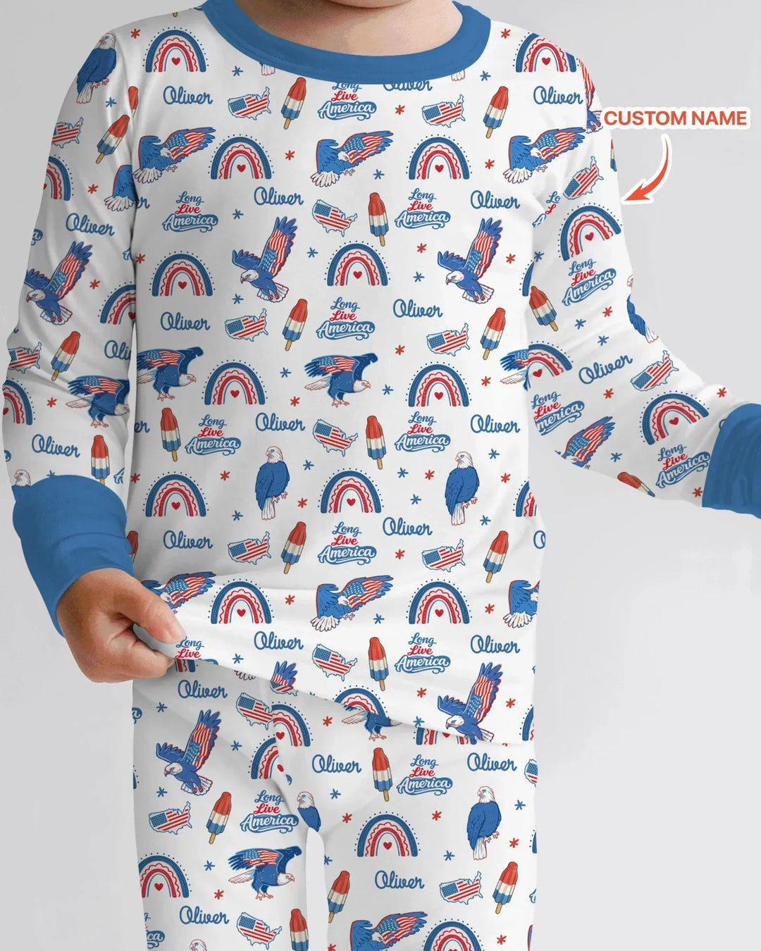 Long Live America Bamboo Two Piece Long Sleeve Pajama Set