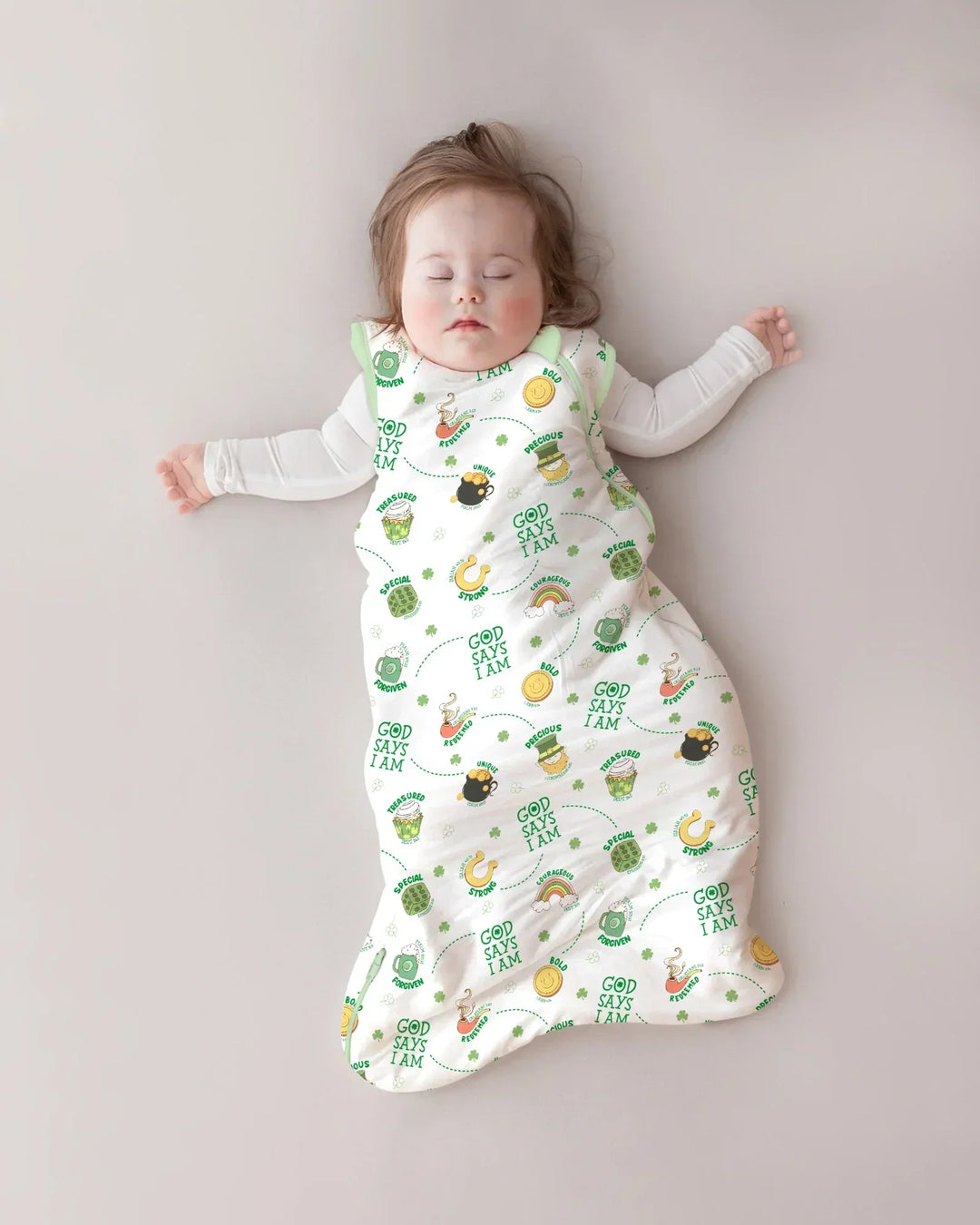 St Patrick's Day God Says I Am Bamboo Sleep Bag