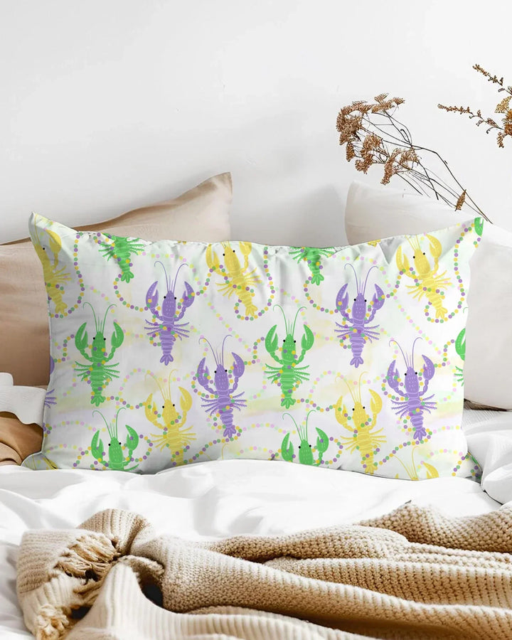 Mardi Gras Crawfish Family Matching Bamboo Pillow Case