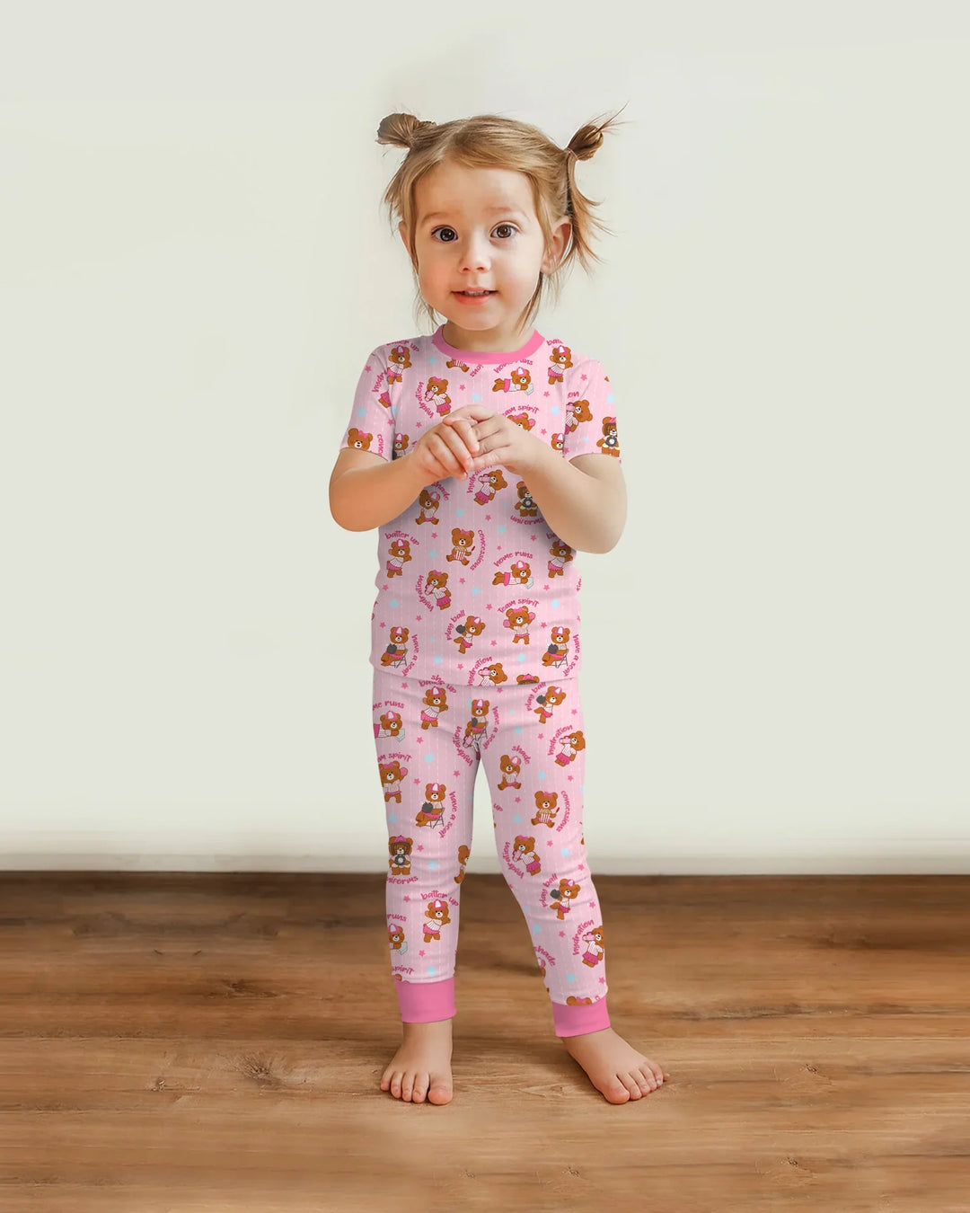 Born To Play Baseball Bamboo Two Piece Short Sleeve Pajama Set