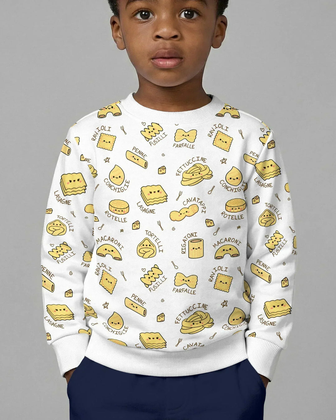 Kawaii Pasta Bamboo Crewneck Sweatshirt