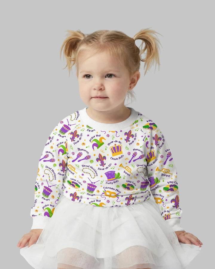 Mardi Gras Family Matching Bamboo Crewneck Sweatshirt
