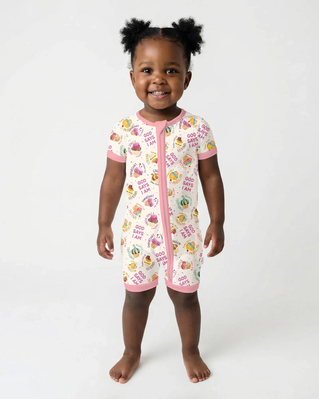 Cute Cupcake God Says I Am  Bamboo Shorty Zippy