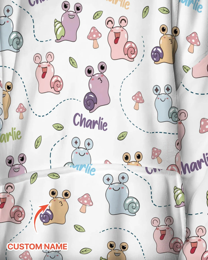 Custom Name Snailed it! Bamboo Blanket Hoodie