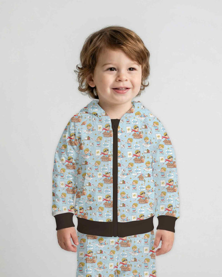 Tiny Explorer Tales Bamboo Zip Hoodie
