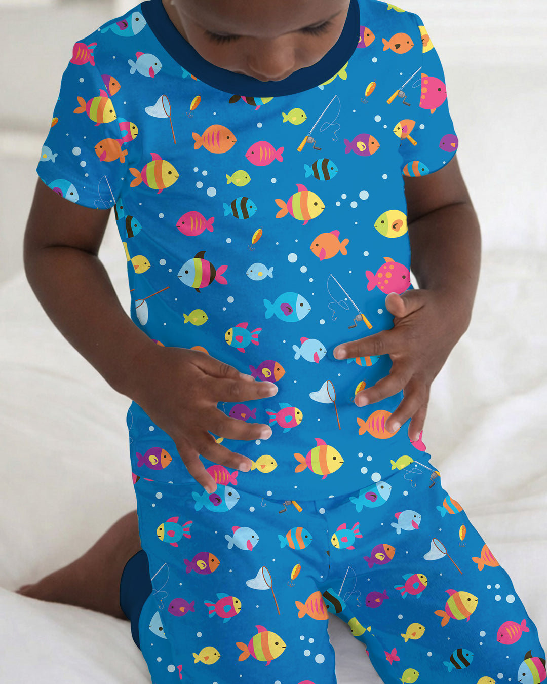 Little Fisher’s Adventure Bamboo Two Piece Short Sleeve Pajama Set