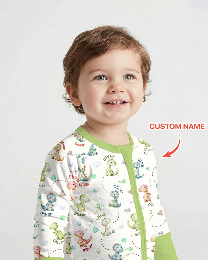 Personalized Dino Friends Bamboo Convertible Zippy
