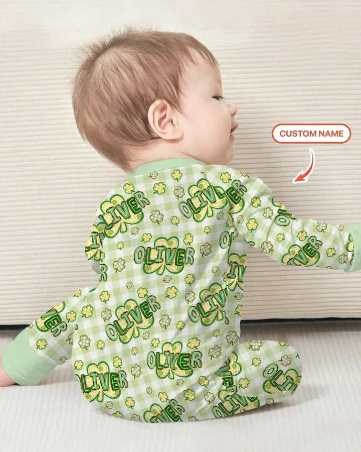 Lucky Shamrock Custom Name Bamboo Convertible Zippy