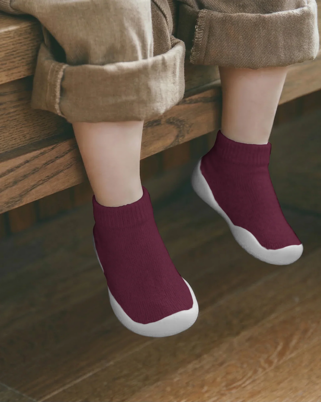 Solid Color Sock Shoes