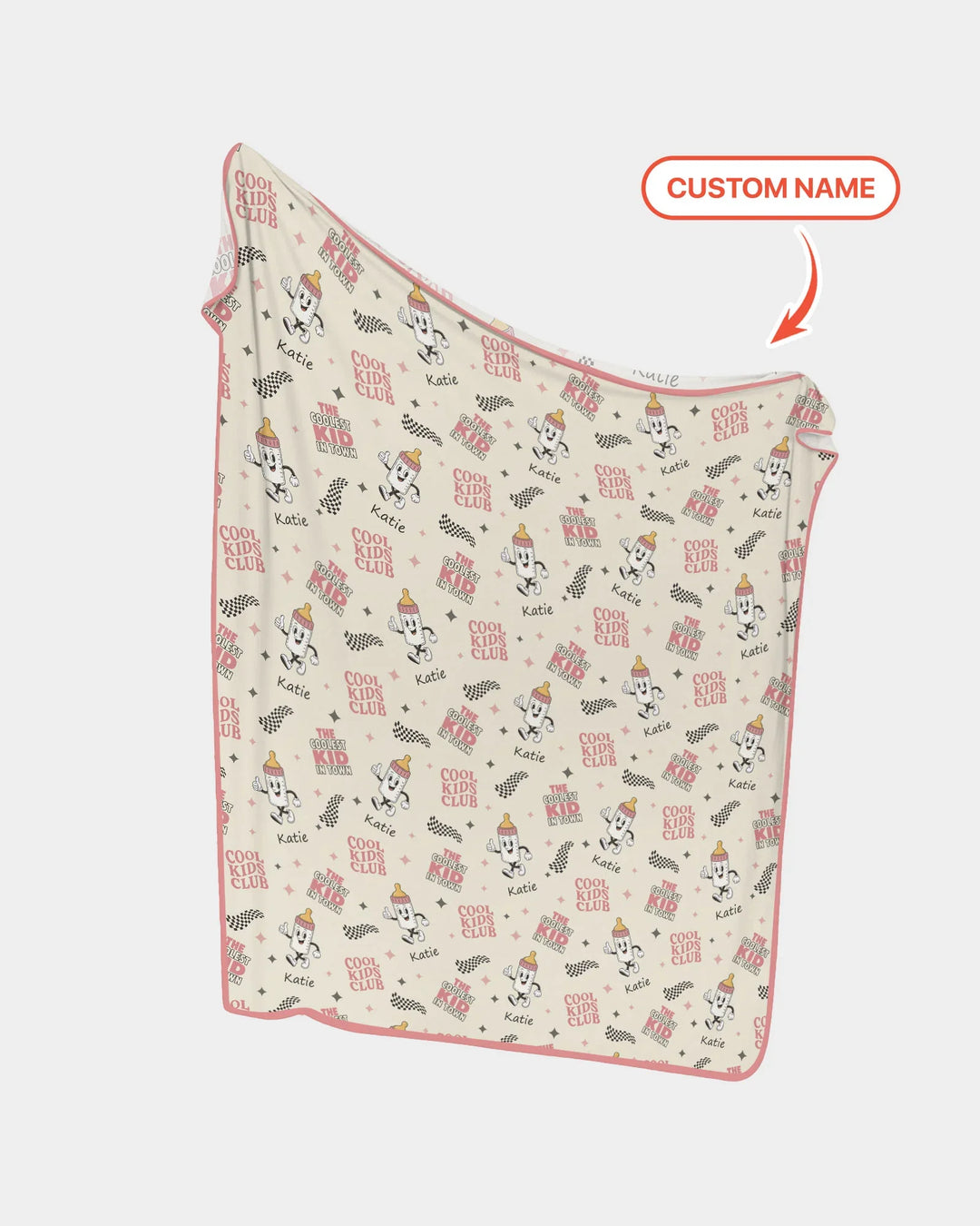 Custom Name Cool Club Daddy & Me Matching Bamboo Blanket