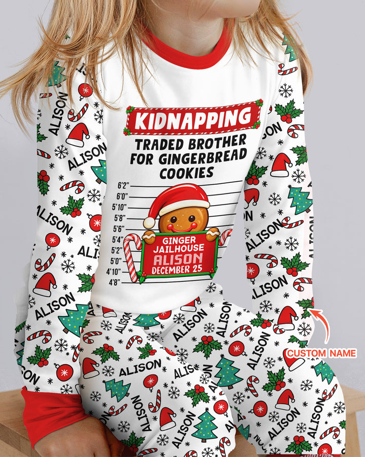 Funny Christmas Family Matching Bamboo Two Piece Long Sleeve Pajama Set