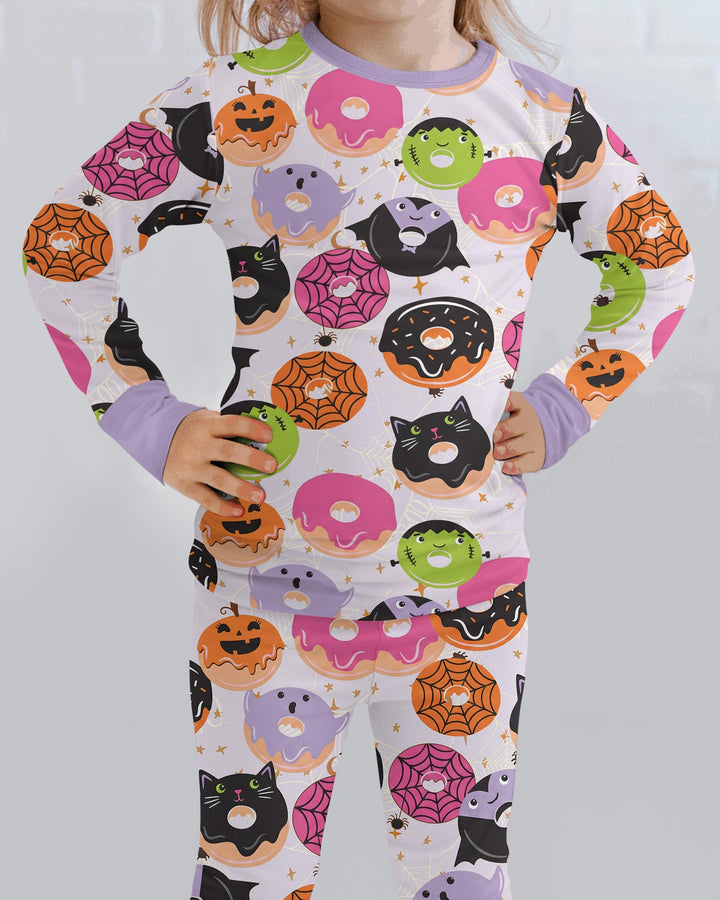 Halloween Donut Bamboo Two Piece Long Sleeve Pajama Set