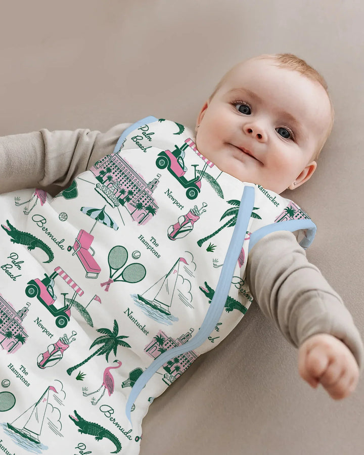 Preppy Palm Getaway Bamboo Sleep Bag