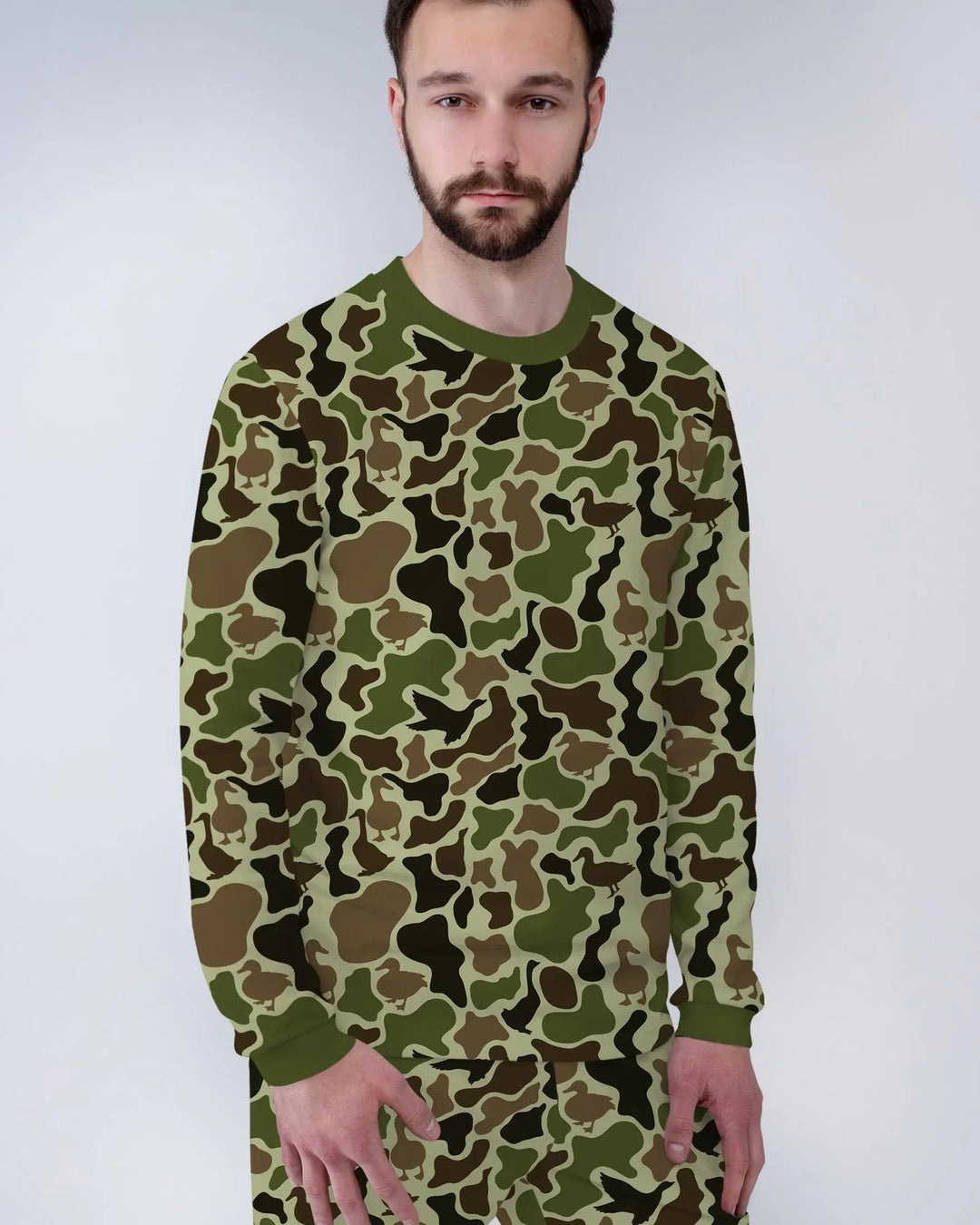Mallard Duck Hunting Camouflage Men's Pajama Set