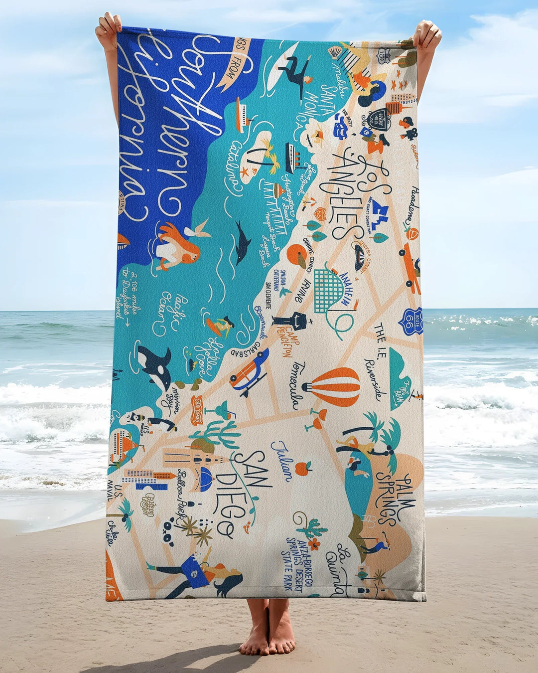 Southern California Bamboo Beach Towel