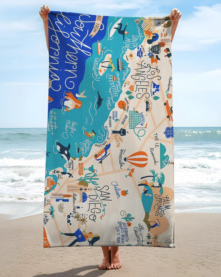Southern California Bamboo Beach Towel