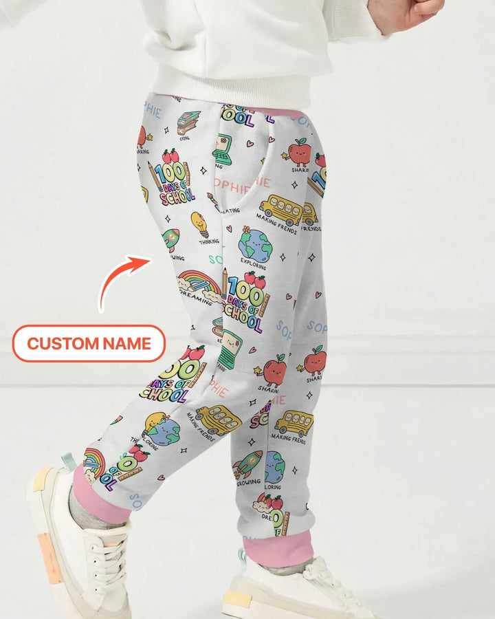 Custom Name Celebration Hundred Days Bamboo Jogger