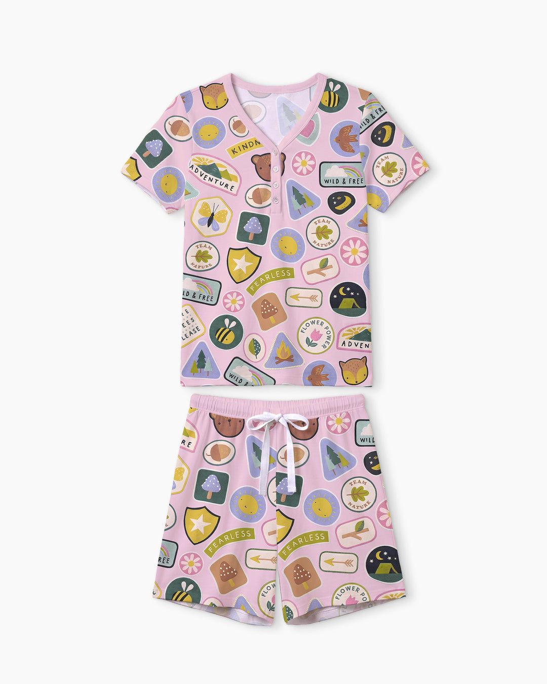Little Explorer Bamboo Women Short Sleeve Short Pajama Set