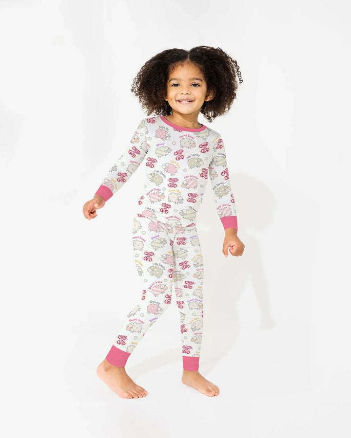 A Child Of God Girl Bamboo Two Piece Long Sleeve Pajama Set