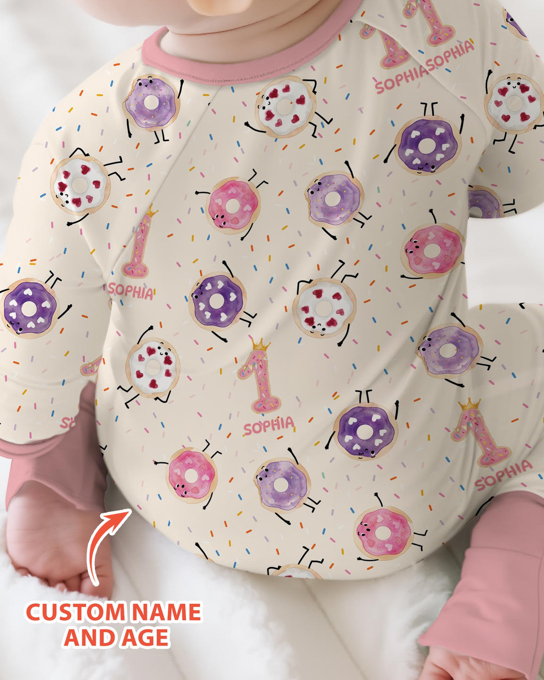 Custom Birthday Donut Bamboo Convertible Zippy