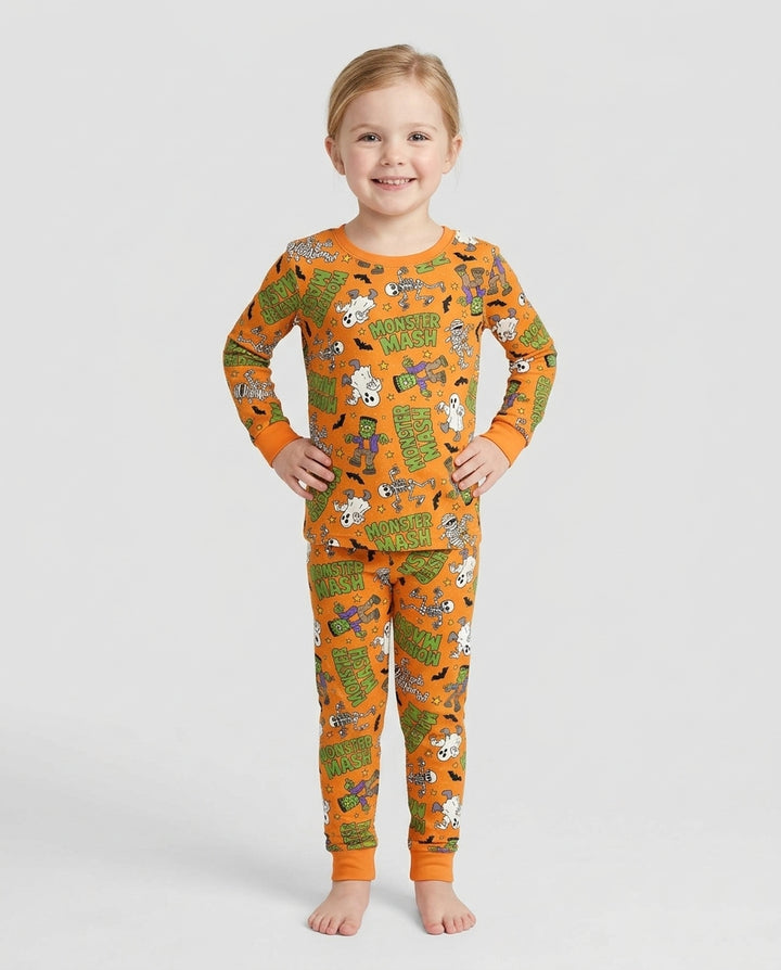 Monster Mash Halloween Bamboo Two Piece Long Sleeve Pajama Set