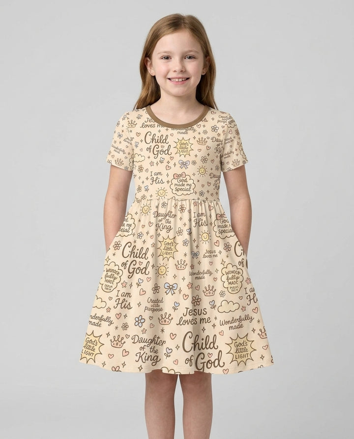Child Of God Jesus Loves Me Bamboo Twirl Dress