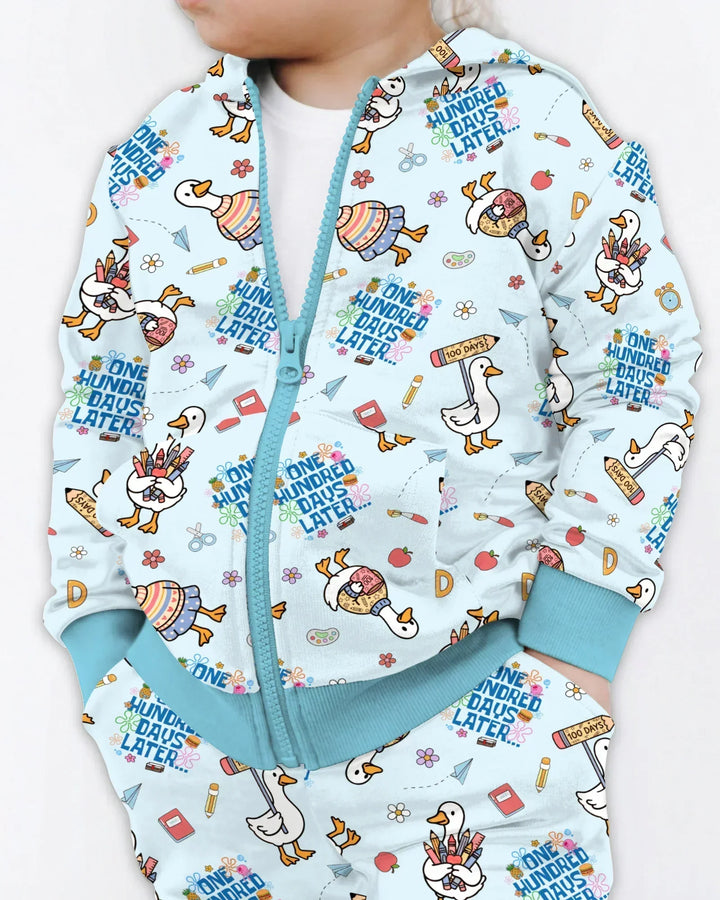 One Hundred Days Later Silly Goose Bamboo Zip Hoodie