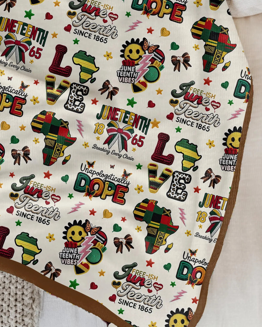 Juneteenth Breaking Every Chain Bamboo Blanket