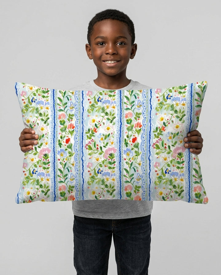 Paste Floral Girl Bamboo Pillow Case