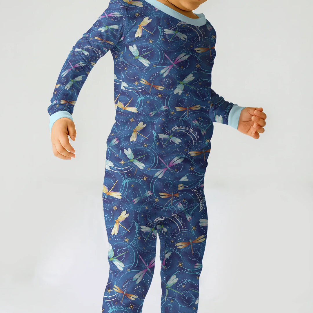 Moonlit Wings Bamboo Two Piece Long Sleeve Pajama Set