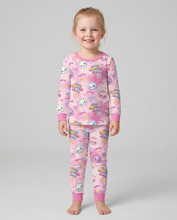 Custom Name In My Dumpling Era Bamboo Two Piece Long Sleeve Pajama Set