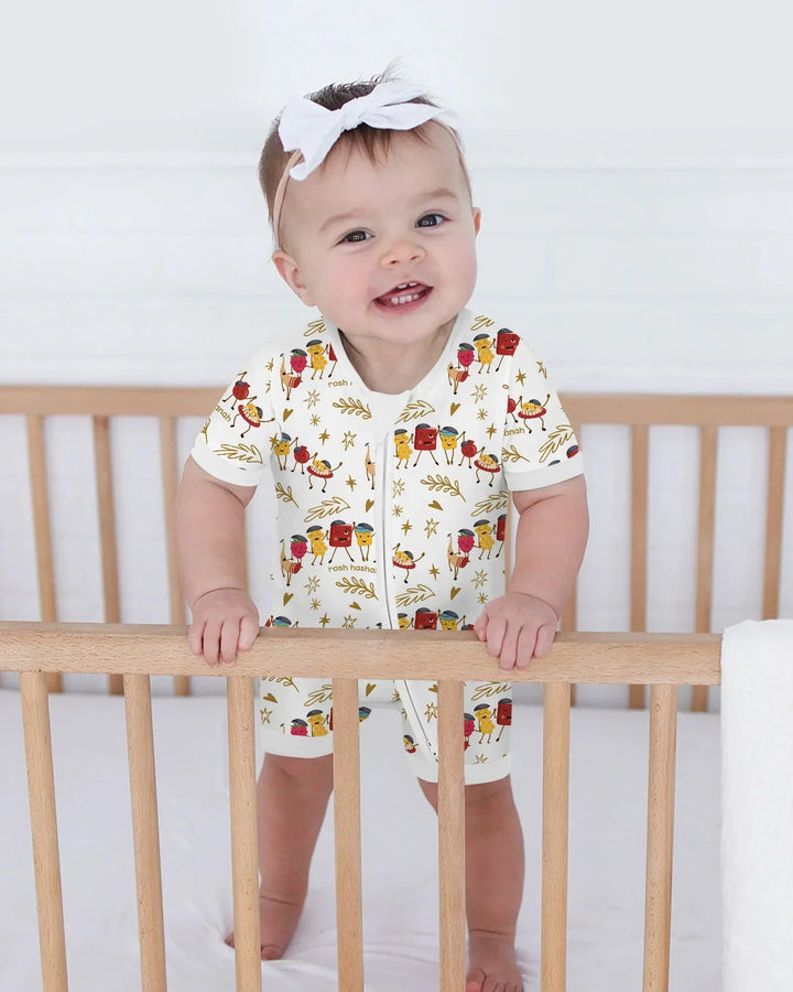 Let's Celebrate Rosh Hashanah Bamboo Shorty Zippy